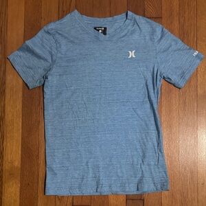 Hurley Kid’s size Large v-neck Heathered Blue Short Sleeve Tee
